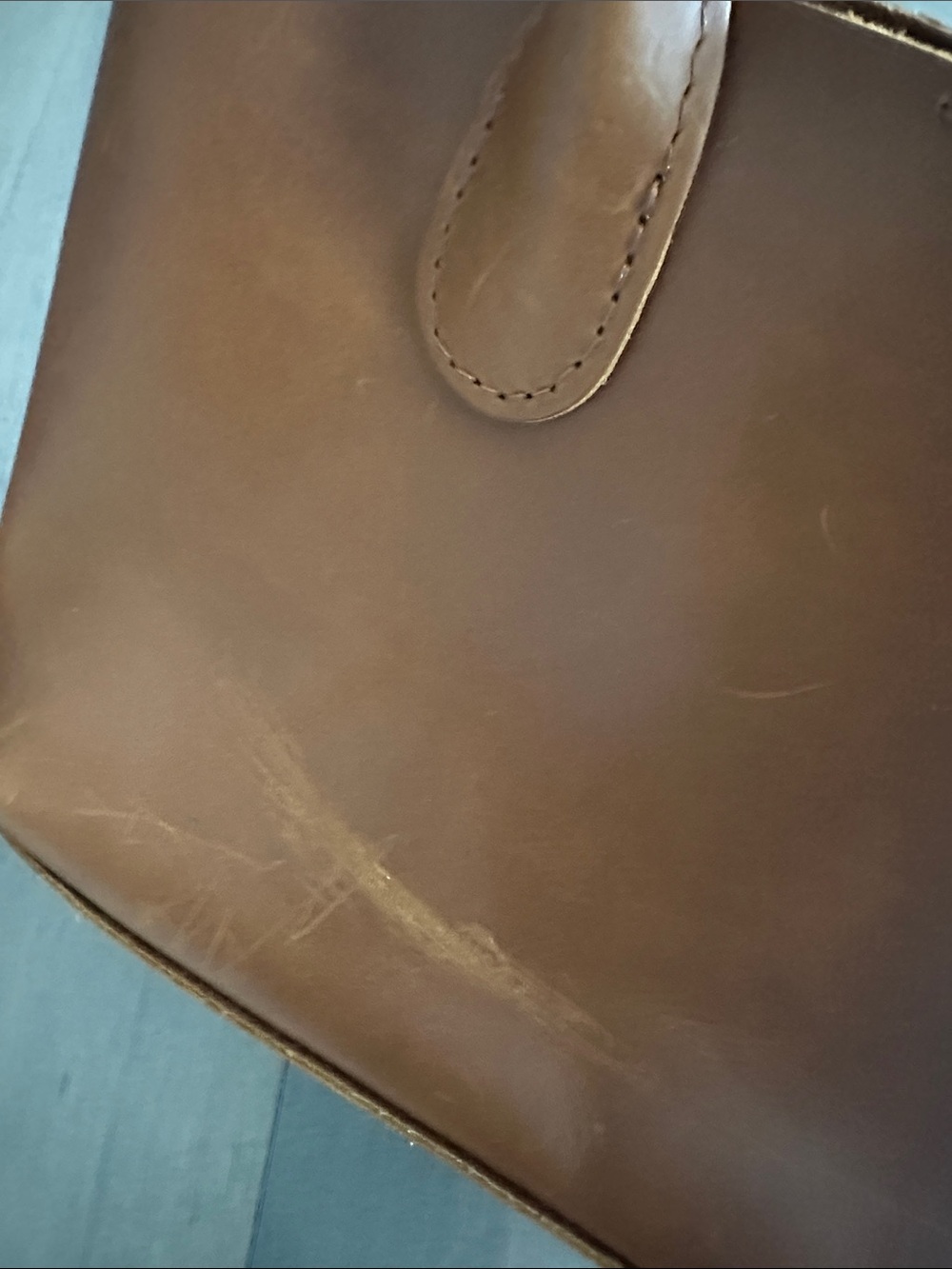 Portland leather goods raindrop crossbody bag - missing strap - Picture 6 of 7